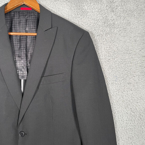 John Varvatos Blazer Mens 40R Black Performance 2 Button Sport Coat Formal Adult - Picture 3 of 12